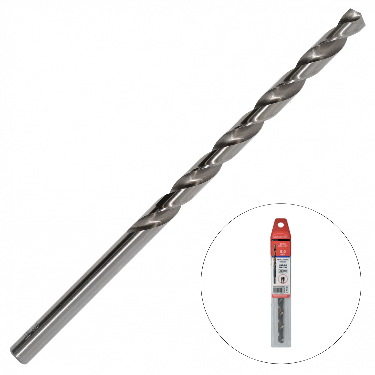 Abraboro 8.5 x 165 / 109 mm HSS-GS hosszú hengeres szárú fémcsigafúró, EV-Pack termék fő termékképe