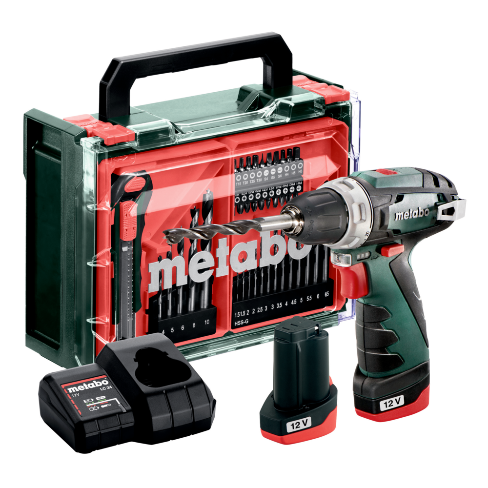 METABO POWERMAXX BS BASIC SET akkumulátoros fúró-csavarozó (2 x 2.0 Ah Li-Power akkuval, műanyag hordtáskában) + mobil műhely termék fő termékképe