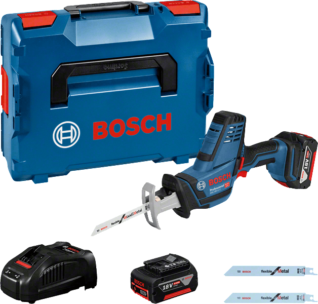 Bosch GSA 18V-Li C akkus szablyafűrész (2 x 5.0 Ah Li-ion akkuval, L-BOXX-ban) termék fő termékképe