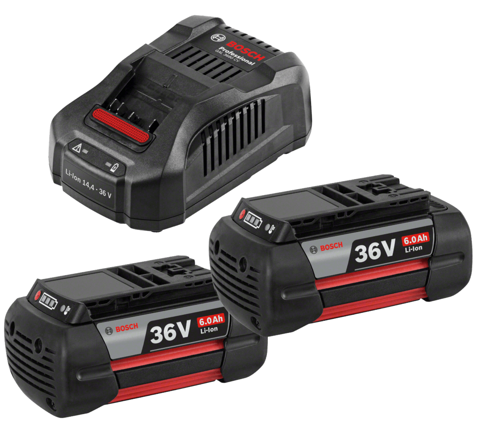 Bosch GAL 3680 CV multivoltos gyorstöltő + 2 db GBA Li-ion akkumulátor, 36 V, 6.0 Ah termék fő termékképe